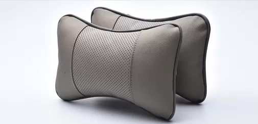 Genuine leather headrests, lumbar support