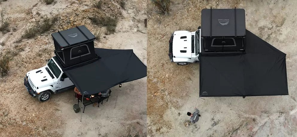 270° Side Rooftop Tent Canopy