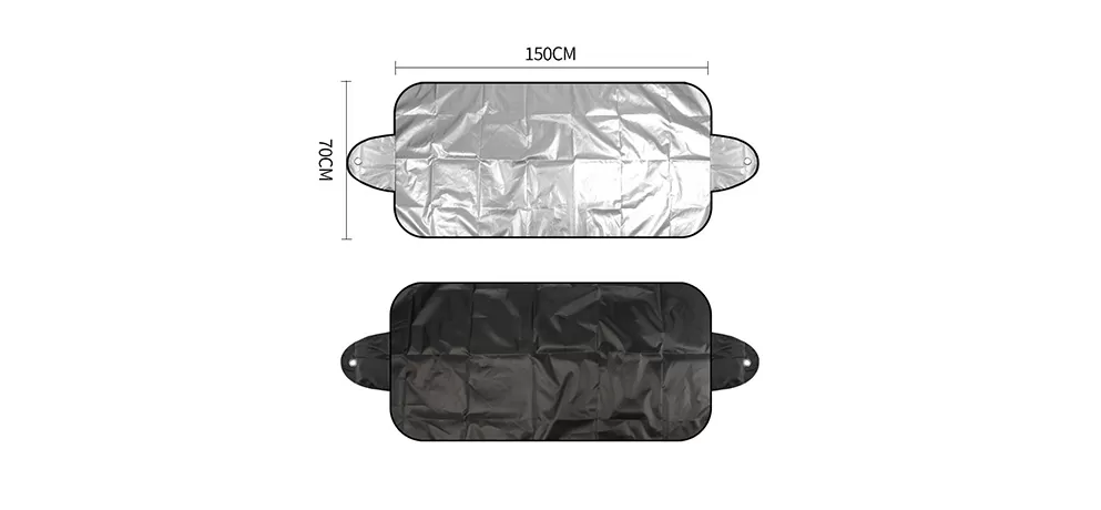 Silver-Coated Car Sun & Snow Shield – Front Windshield Dust and Snow Protector