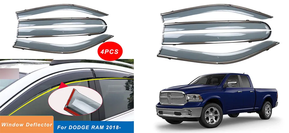 Window Deflector for Dodge Ram 2018-