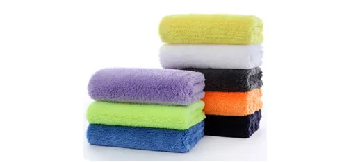 Edge-less Long Pile Coral Fleece Towel