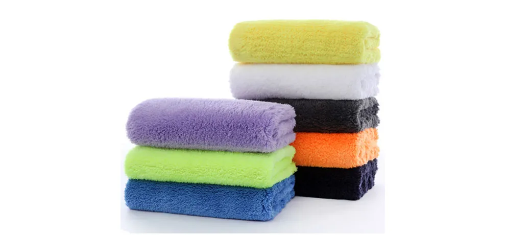 Edge-less Long Pile Coral Fleece Towel