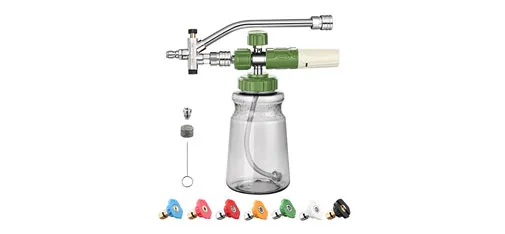 Dual Connector Accessory with Pressure Washer Foam Cannon