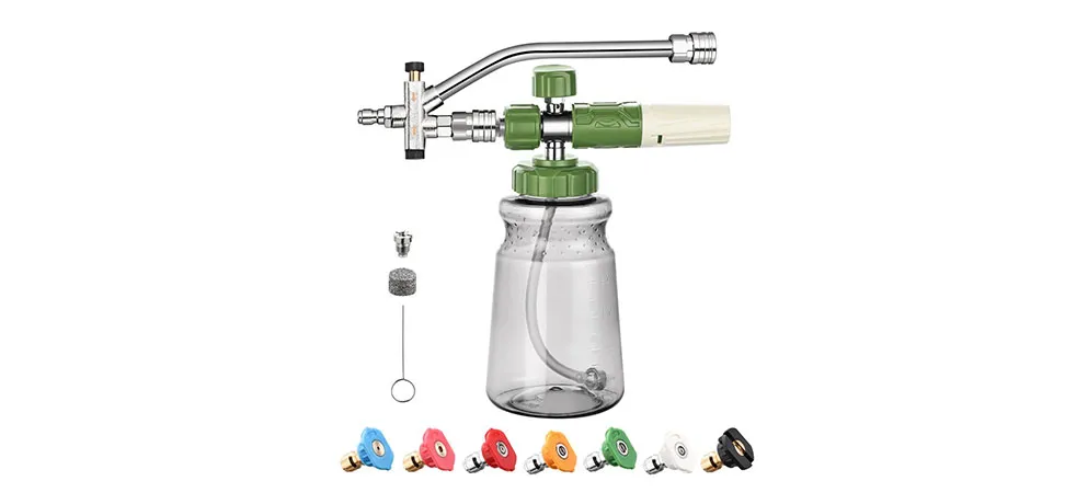 Dual Connector Accessory with Pressure Washer Foam Cannon