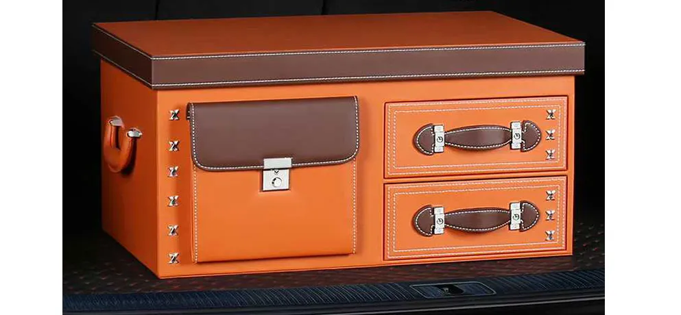 Best-Selling Emma Orange Car Interior Storage Box