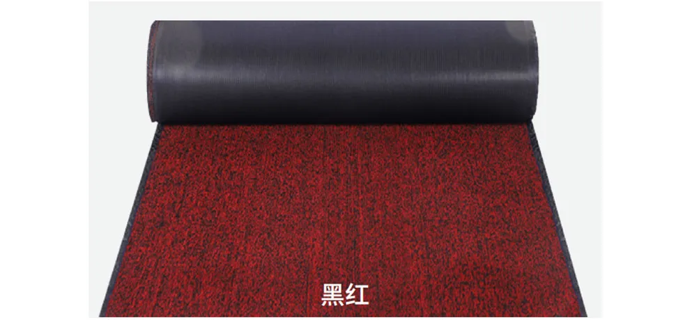 WEISHI Black and Red PVC Floor Mats