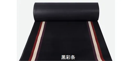 WEISHI Black Striped Wear-Resistant King Floor Mats
