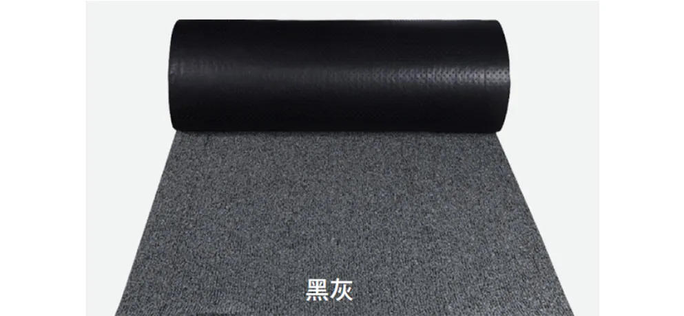 WEISHI Black and Grey Silk Loop Floor Mats