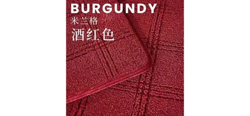 WEISHI Burgundy Milan Grid Floor Mats