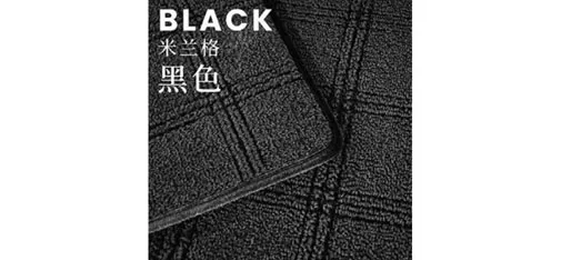 WEISHI Black Milan Grid Floor Mats