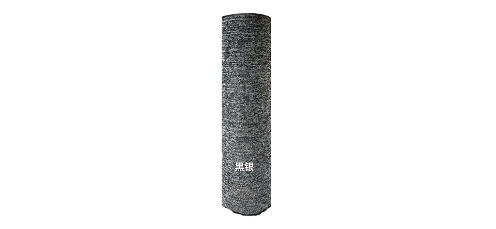 WEISHI Black Silver Teslin PVC Floor Mat Roll