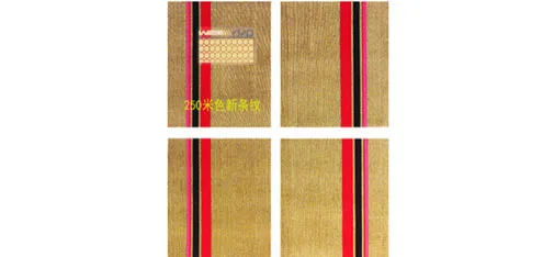 WEISHI Beige New Stripe Teslin PVC Floor Mat Sets