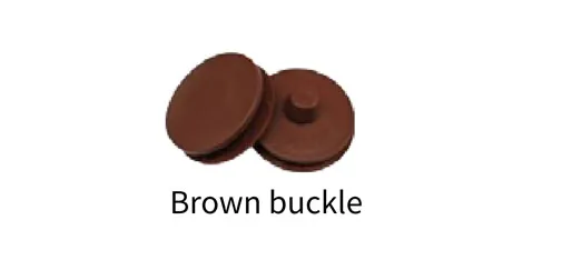 WEISHI Brown Buckle Floor Mat Fasteners