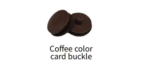 WEISHI Coffee Color Card Buckle Floor Mat Fasteners