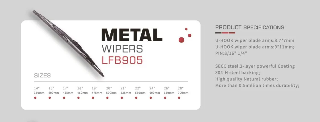 LIJIE LFB905 Metal Windshield Wiper
