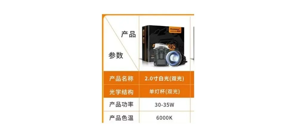 Aozoom Golden-Eye Fog Light 2.0 Inch Toyota Dual White Light