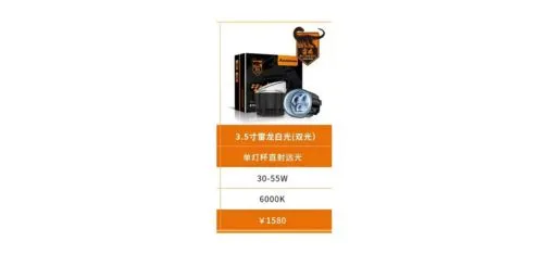 Aozoom Golden-Eye Fog Light 3.5 Inch Thunder Dragon Dual White Light