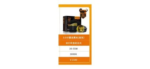 Aozoom Golden-Eye Fog Light 3.5 Inch Thunder Dragon Dual Yellow Light