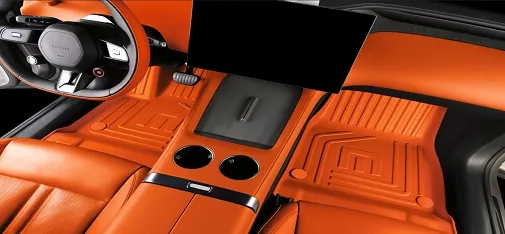 CheBang TPE Car Floor Mats Orange Full Set