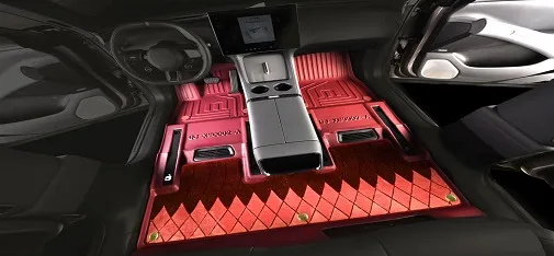 CheBang TPE Car Floor Mats Red Full Set
