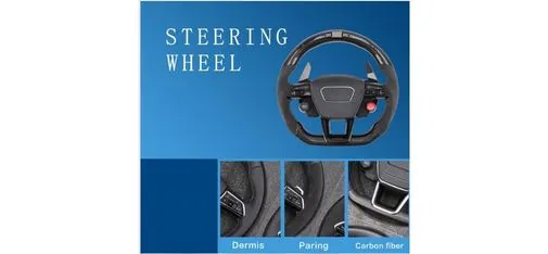 haiming Carbon Fiber Perforated Leather Racing Steering Wheel