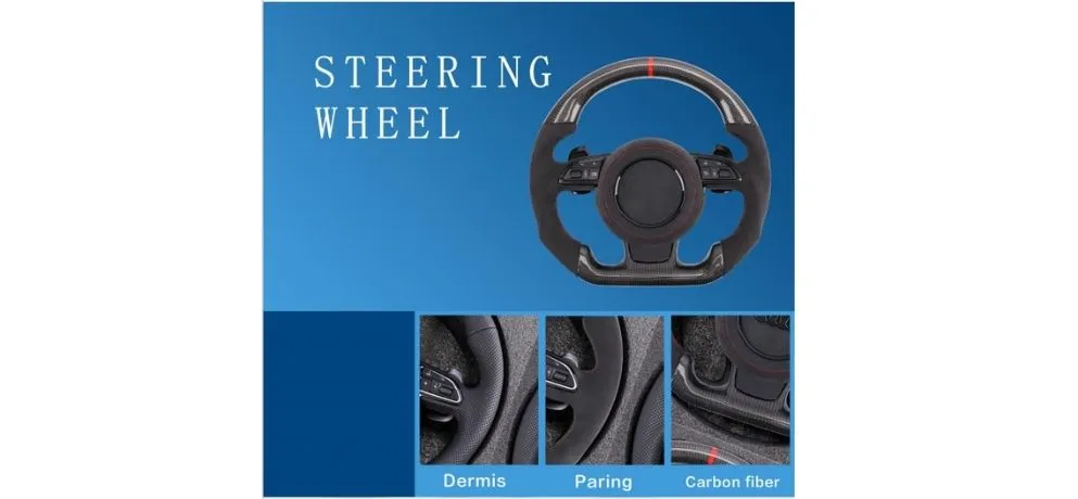 haiming Carbon Fiber Suede Racing Steering Wheel