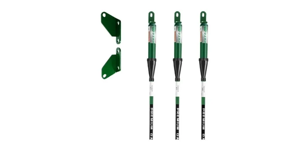 QAZZ Green Antenna Bracket with Shock Absorber Antenna Rod Set