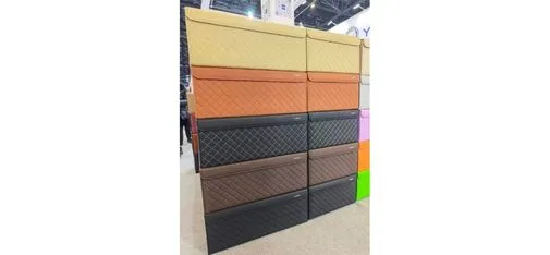 YUSHIFU Beige Orange Black Diamond Pattern Car Trunk Storage Box