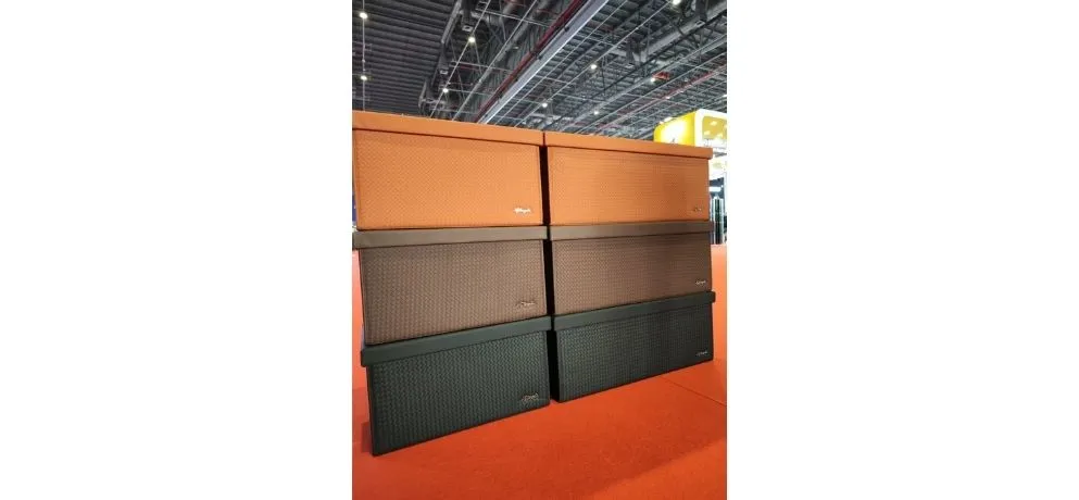YUSHIFU Orange Brown Black Diamond Pattern Car Trunk Storage Box