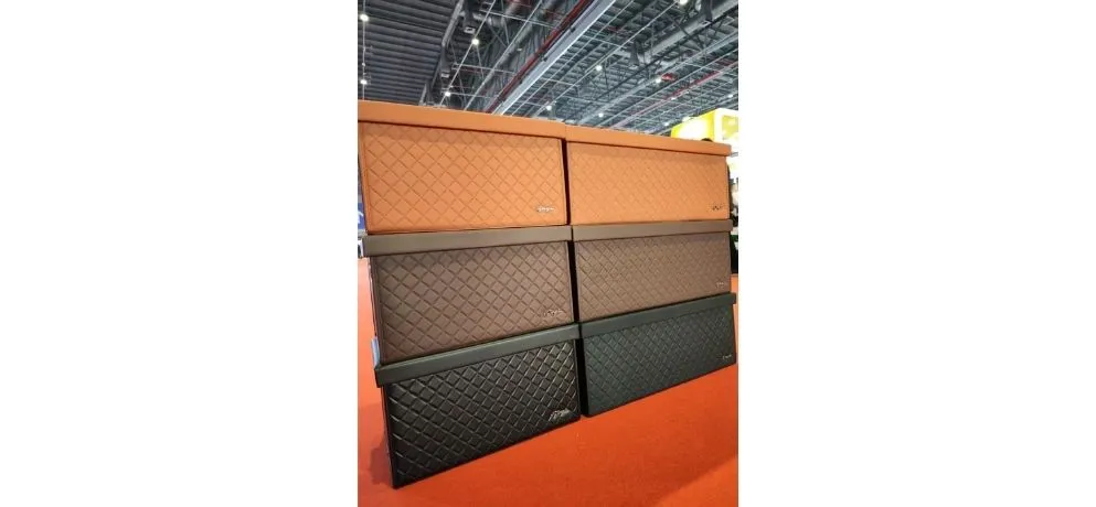 YUSHIFU Orange Diamond Pattern Car Trunk Storage Box