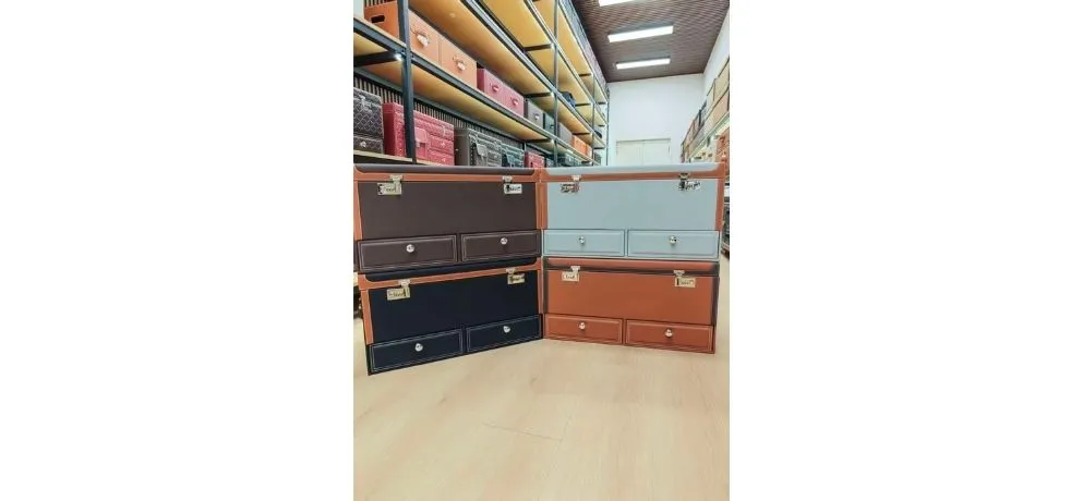 YUSHIFU Password Lock Double Drawer Car Trunk Storage Box