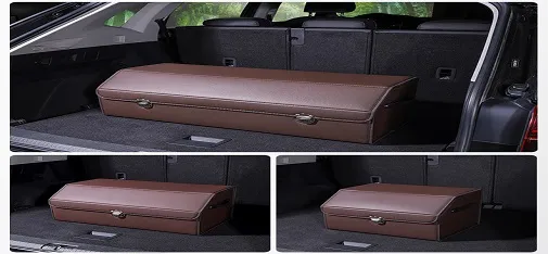 Zhimeizhuohang Brown Car Trunk Storage Box