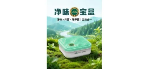 Portable In-Car Negative Ion Air Purifier Black and Orange