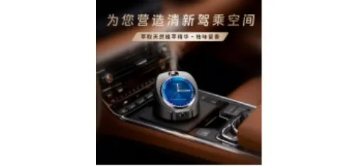 Portable In-Car Negative Ion Air Purifier White and Brown
