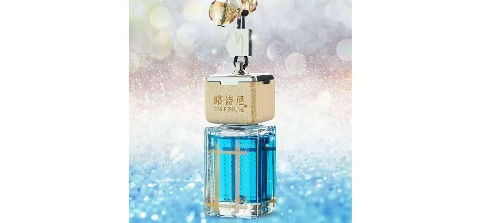 Lushini Rhinestone Crystal Car Perfume Pendant