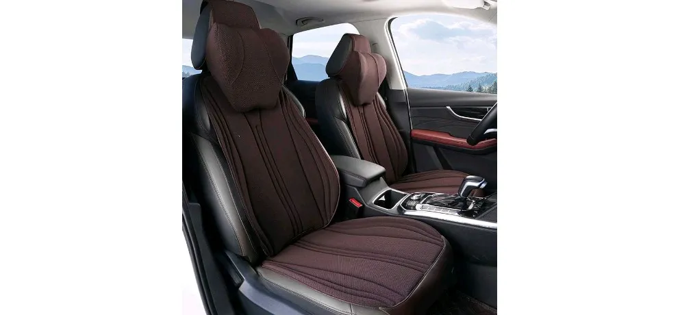 CHOUXIAOYA Bouncy Breathable Car Seat Cushion Business Gray