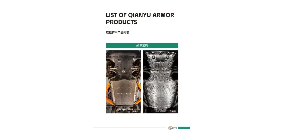 QIANYU New Energy Vehicle Underbody Plate