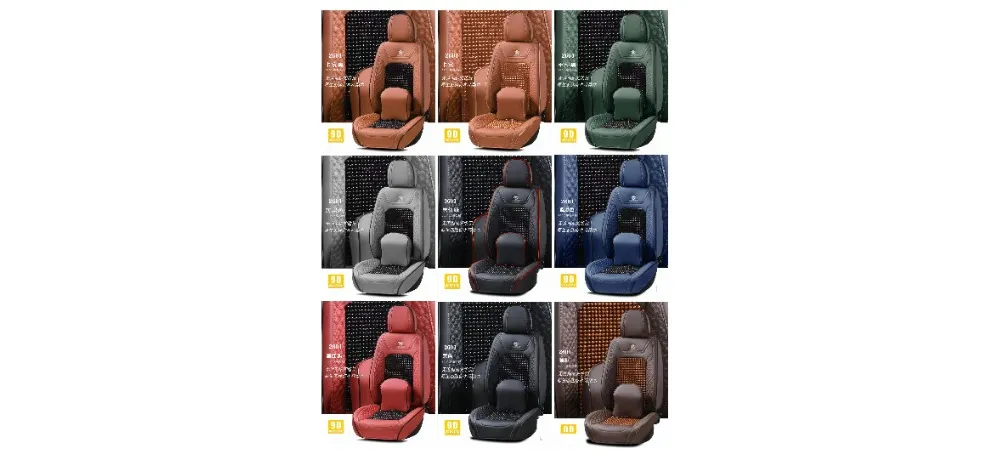 WEILISHI Luxury Leather Seat Cushion Set