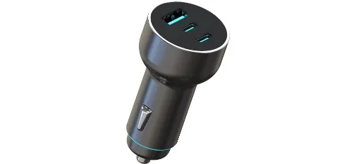 XINGJUXINYUE Matte Black Triple USB Charger