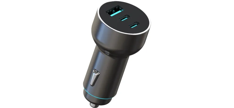 XINGJUXINYUE Matte Black Triple USB Charger