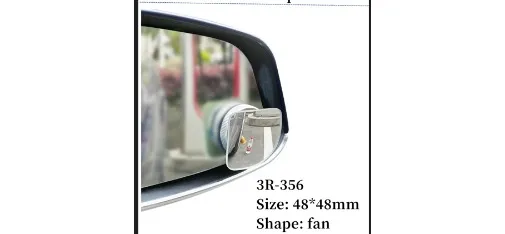 3R-354 Rectangular Suction Cup Blind Spot Mirror 70x40mm