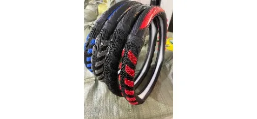 Crystal Bead Steering Wheel Cover - Red White