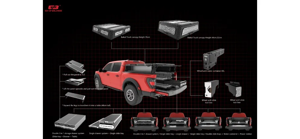 EOB Modular Pickup Truck Side-Mounted Expansion Platform