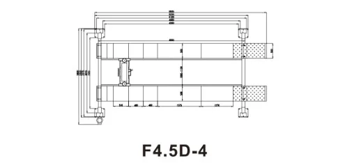 Four Post Car Lift F4.5D-4