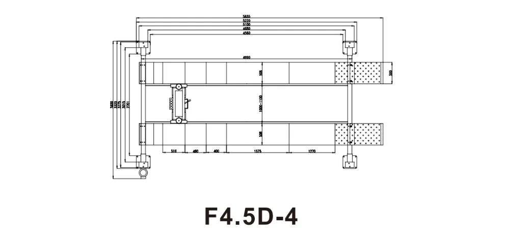 Four Post Car Lift F4.5D-4