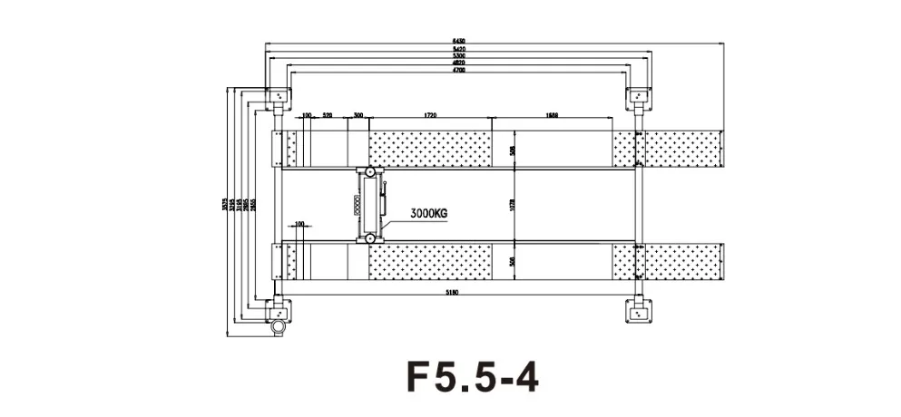 Four Post Car Lift F5.5-4