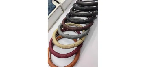 Genuine Leather Steering Wheel Cover - Black