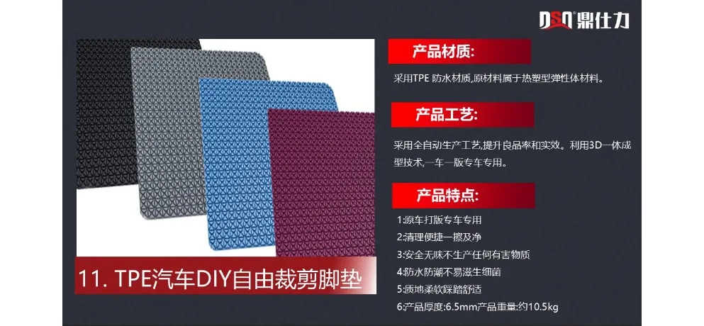 Dingshili Odorless PVC Car Interior Floor Protectors for Li Auto L9