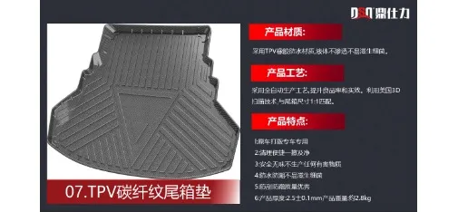Dingshili Waterproof TPO Trunk Organizer and Mat for Volkswagen ID.4