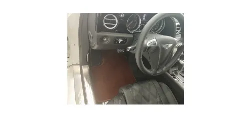 Bentley Brown Carpet Floor Mat Real Shot Front Interior